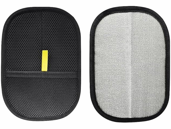 Gants anti-poils d'animaux chiens & chats vus de dessus et dessous