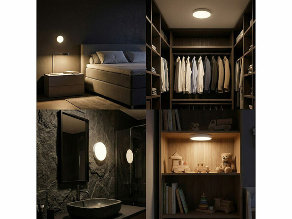 lampes tactiles magnétiques rechargeables avec intensité variable mises en situations dans différents environnements