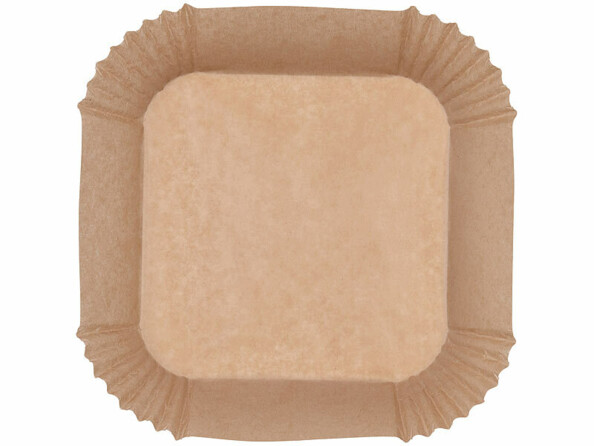 feuillle de papier sulfurisé de cuisson pour air fryer 16 x 16 cm vue de dessus