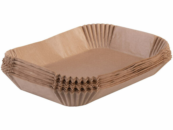 200 barquettes de papier sulfurisé pour friteuse à air chaud - 20,5 x 14 cm