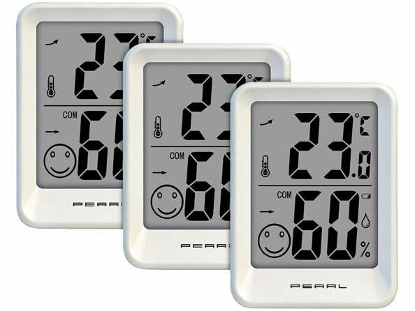 3 thermomètres hygromètres numériques