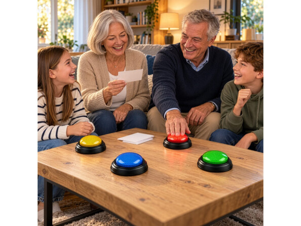 4 buzzers colorés sonores et lumineux