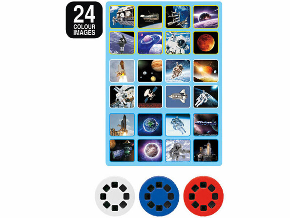 3 disques de projection avec 24 images de l'espace