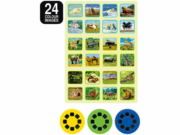 3 disques de projection avec 24 images de d'animaux
