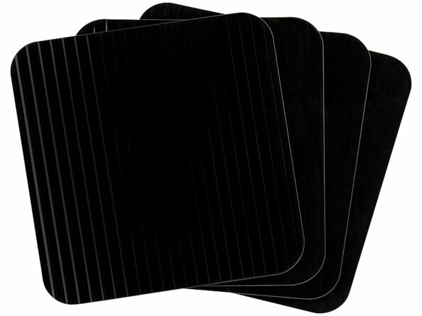 4 patchs antidérapants noirs pour tapis lavables