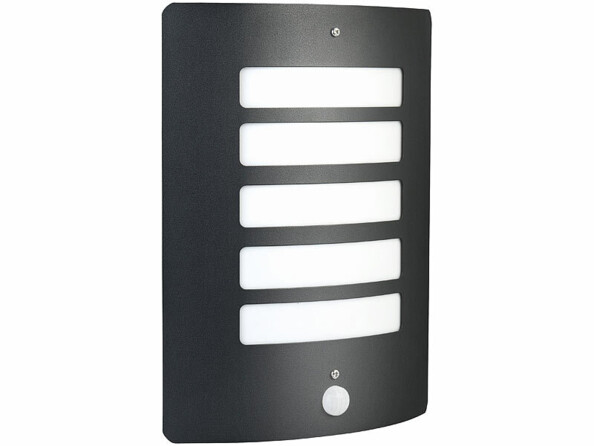 Applique murale d'extérieur culot E27 avec détecteur de mouvement – coloris anthracite