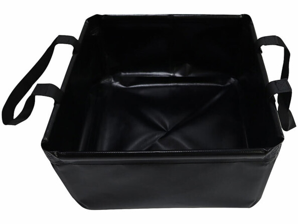 Bac de transport pliable 20 L avec poignées vu de dessus