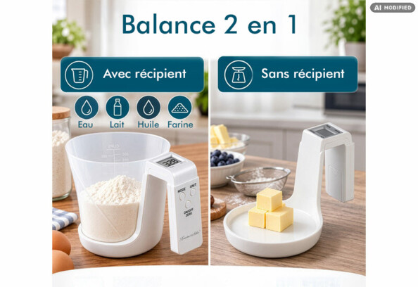 Balance de cuisine numérique avec pichet doseur