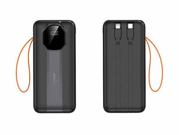 Batterie externe 50.000 mAh PB-840 USB-A / USB-C / Lightning de dos et de face