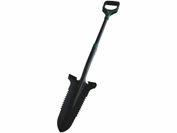 Bêche 115 cm avec scie double face vue de face