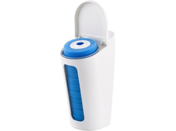 Brosse pour WC TB-10 avec support et 20 embouts en éponge