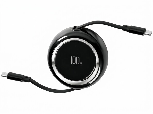 Câble de chargement et de transfert de données USB-C rétractable 1 m