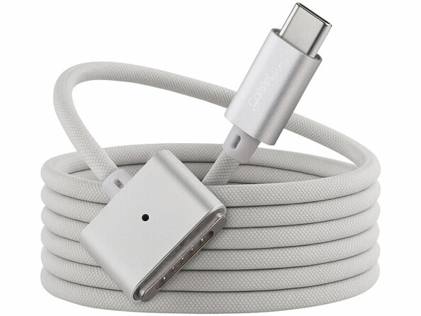 Câble USB-C vers MagSafe 3 jusqu’à 140 W – 2 m vu enroulé