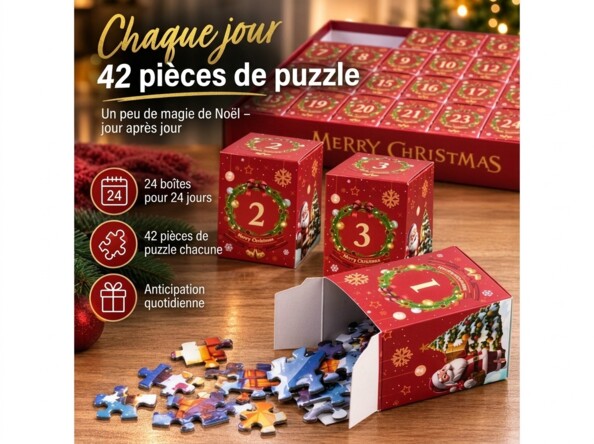 Calendrier de l'Avent puzzle "Magie de Noël" – 1008 pièces