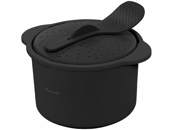 Cuiseur à riz 2,5 L pour four à micro-ondes avec spatule sur le couvercle