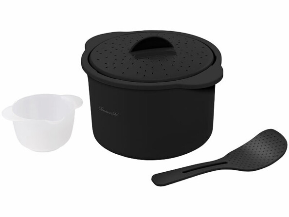 Cuiseur à riz 2,5 L pour four à micro-ondes avec spatule et verre mesureur