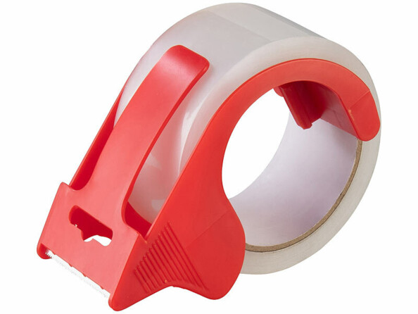Dévidoir de ruban adhésif compact avec rouleau transparent