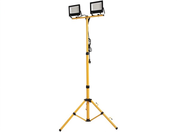 Double projecteur de chantier télescopique LED 9000 lm