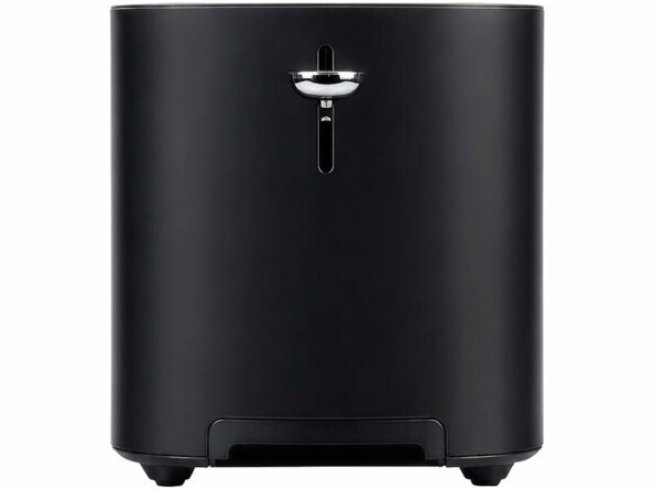 Grille-pain cylindrique noir mat vu de face