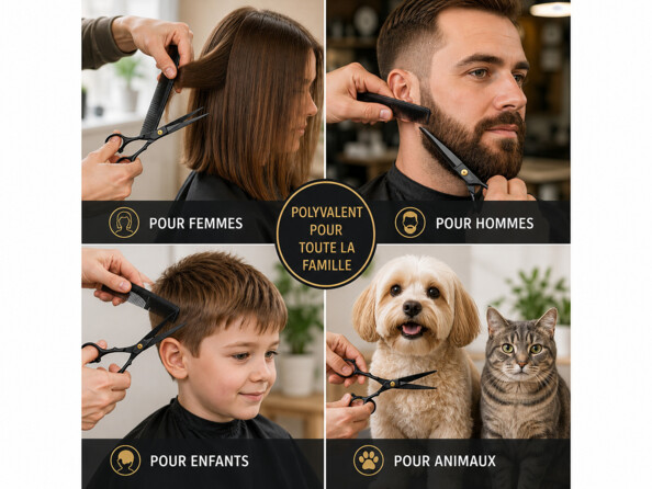 Kit avec ciseaux de coiffure