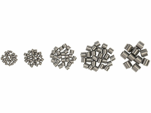 inserts filetés en différentes tailles