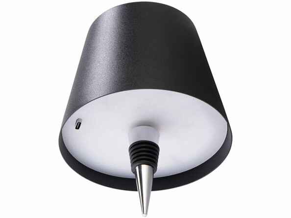 Lampe rechargeable pour goulot avec LED RVBB vue du dessous
