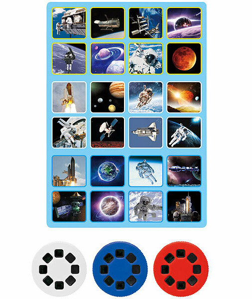 3 disques avec 24 images sur le thème de l'espace