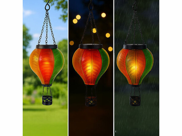 Lanterne solaire à LED "montgolfière"