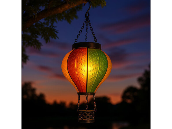 Lanterne solaire à LED "montgolfière"