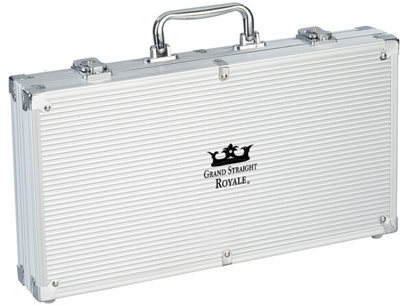 Mallette de poker en aluminium fermée