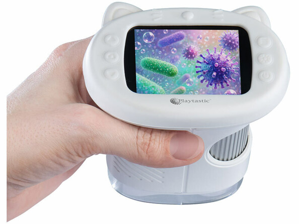 Microscope numérique enfant Playtastic avec écran couleur et design chat aux oreilles arrondies