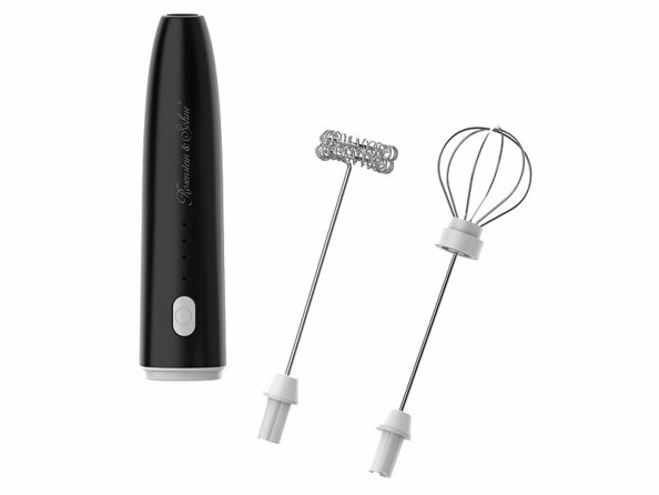 Mousseur à lait et fouet sans fil rechargeable avec accessoires détachés