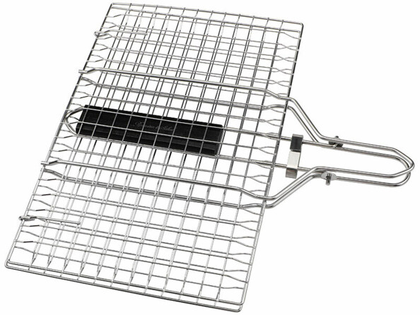 Panier à grillades en acier inoxydable vu de dessus