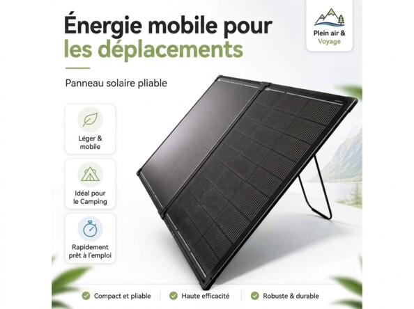 Panneau solaire pliable 200 W avec câble multifonction