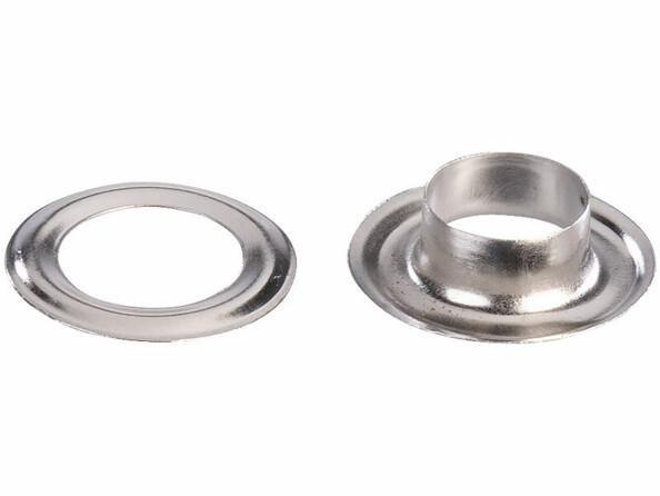 oeillet en acier inoxydable Ø vu de face