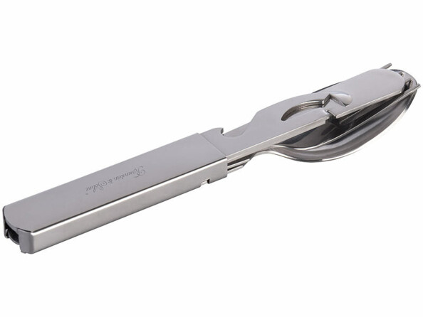 4 couverts de camping emboitables en inox
