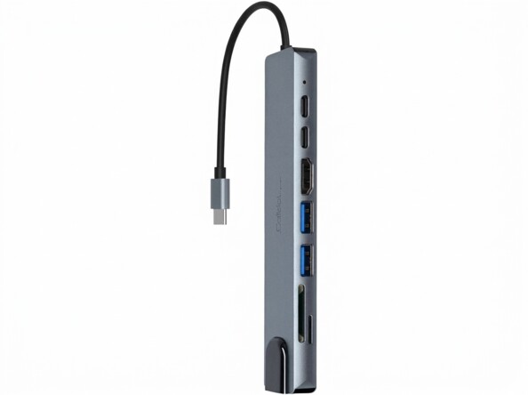 Station d'accueil USB-C 8 ports avec HDMI / RJ45 / USB-C / USB-A / SD