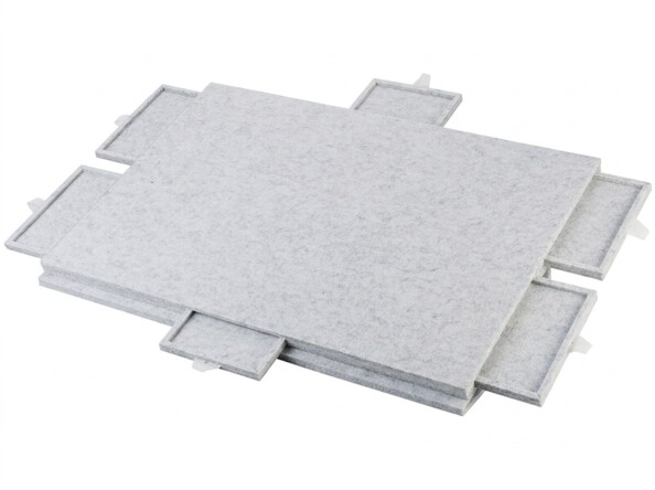Tapis de puzzle pour 1000 pièces, coloris gris clair