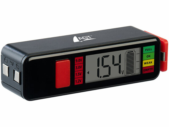 Testeur de piles et accus avec écran LCD