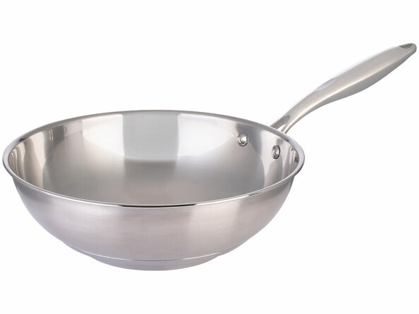 wok inox Ø 28 cm vu de face