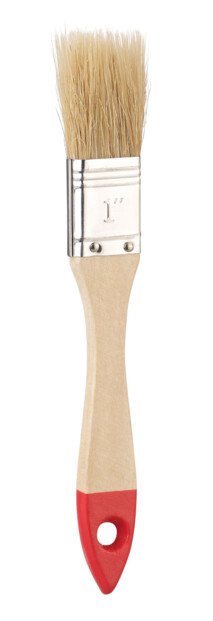 30 pinceaux plats à manche en bois et poils naturels de 3 tailles