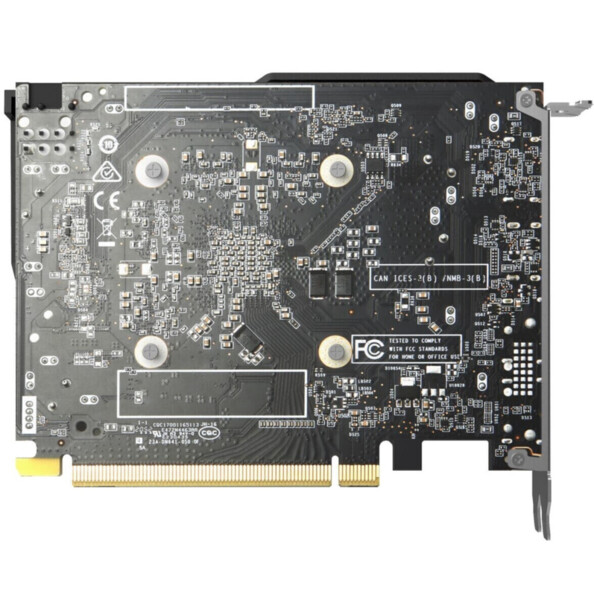 Dessous du circuit imprimé de la carte graphique GeForce RTX 3050 6 Go GDDR6 SOLO ZOTAC GAMING