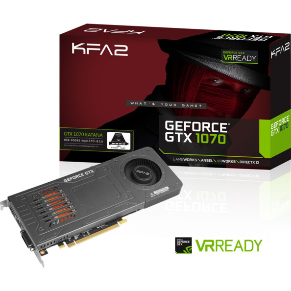 Carte graphique KFA² GTX 1070 Katana Single Slot - 8 Go