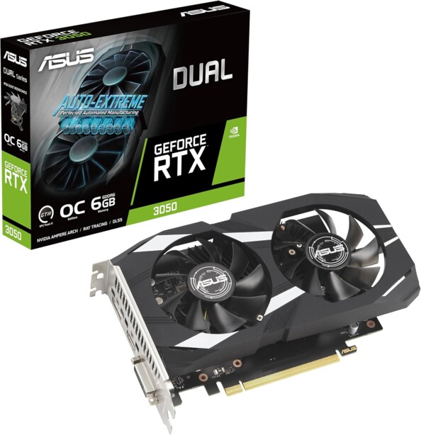 Carte graphique Nvidia GeForce RTX 3050 OC 6 Go GDDR6 Edition de la marque Asus