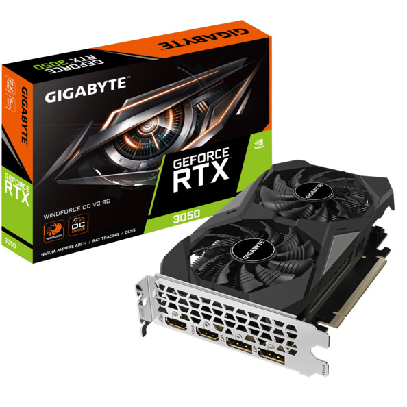 Carte graphique Nvidia GeForce RTX 3050 WINDFORCE OC V2 6G de la marque Gigabyte