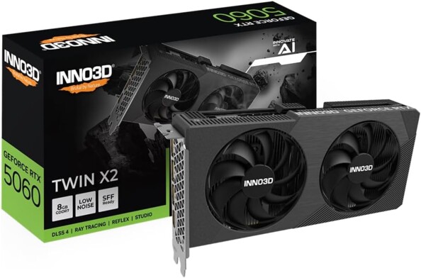 Carte graphique Nvidia GeForce RTX 5060 Twin X2 8 Go GDDR7 de la marque Inno3D