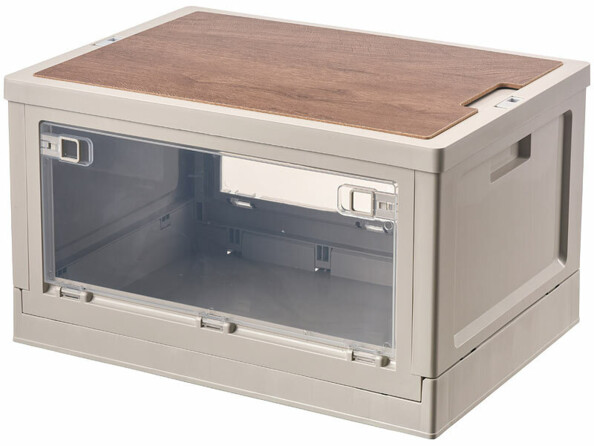 caisse de rangement pliable avec couvercle et volets ouvrables