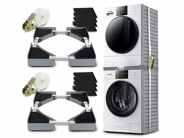 Pack de 2 cadres de jonction pour superposition lave-linge et sèche-linge de la marque Sichler Haushaltsgeräte