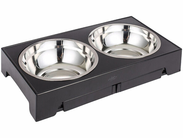 2 gamelles pour chien 1200 ml avec support réglable