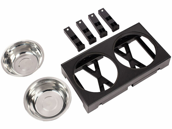 2 gamelles pour chien 1200 ml avec support réglable